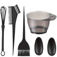 Kit de mélange de teinture capillaire DIY 5 pièces : Bol, applicateurs, brosses, fouet et peigne à queue pour salon de coiffure et vente en gros