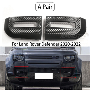Para Land Rover Defender 90 110 2020-2022, un Par (Izquierdo y Derecho) de Cubiertas para Faros Antiniebla, Rejilla de Bisel, Negro Mate, LR129431 LR129432 - Product Image 1