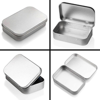Boîte en métal dorée personnalisée en gros avec couvercle à charnière, récipient de rangement hermétique de luxe pour bonbons, cartes, bijoux, cadeaux, herbes CBD
