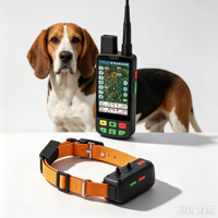 Collier de suivi GPS/GSM industriel pour chien avec écran LED Bluetooth, autonomie de plus de 20 heures, étanche, compatible 4G + recharge par boucle