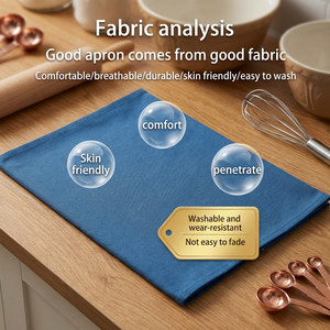 Grembiule da Cucina Personalizzato con Logo, Stile Coreano Senza Maniche in Cotone per Chef, per Uso in Ristoranti e Pulizie - Product Image 3