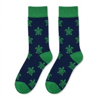 Chaussettes en coton peigné de qualité supérieure personnalisées, motif jacquard d'organismes marins, respirantes, décontractées, pour hommes et femmes