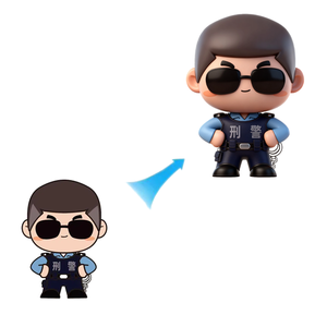 Nuevo Modelo de Personaje de <span class=keywords><strong>Anime</strong></span> en PVC, Estilo Q, <span class=keywords><strong>Bombero</strong></span>/Criminoso, Figura de Acción Personalizable, Unisex, China - Product Image 3