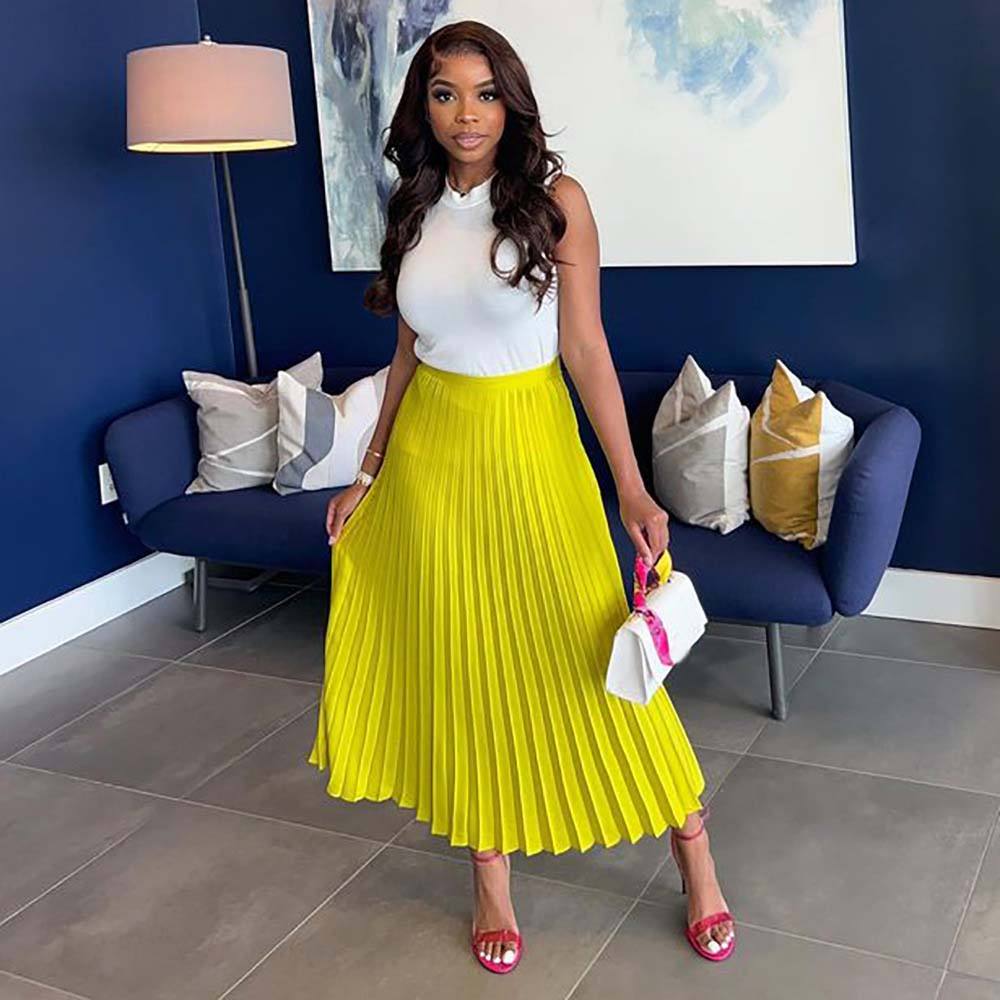 Timeless Elegance: Elevate Your Wardrobe with yellow circle skirt - Main Image