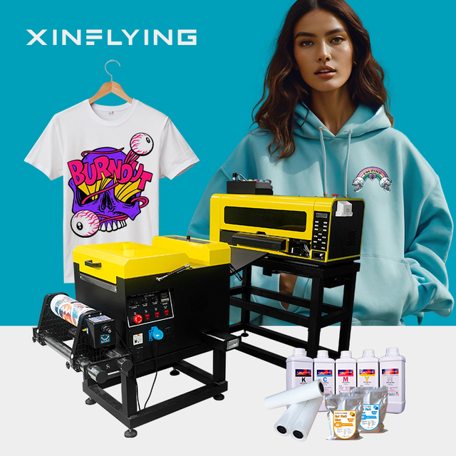 XinFlying Dtf Printer Manufacturer Xp600 Dtf Printer Hanson Board White Ink Cycle A3 Dtf Printer for T-shirt Printing