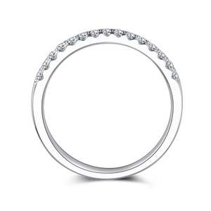 Anillo de Protección Recto J&C en Plata de Ley 925 con Baño de Oro Blanco y Diamante Cultivado en Laboratorio de 0.33ct Color D para Mujer - Product Image 2