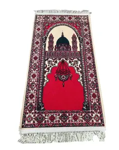 Hot Sell Praying Mat Children Arabic Prayer Mat Islamic Small Carpets Pray Rug Sejadah for Kids Custom Woven Bag Square Modern