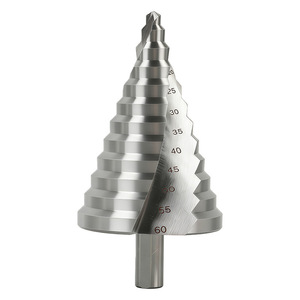 Dr. Giant Metric <b>Step</b> Drill Bit 6-60mm Hex Shank Bright Finish Steel Application - Product Image 1