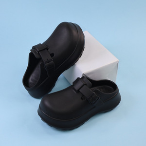 รองเท้าแตะแบบสวม Birkenstock สไตล์ผู้หญิง สีเบจ พื้น EVA แบบมีหัวเข็มขัด ปิดนิ้วเท้า ใส่สบาย ใช้ได้ทุกฤดู - Product Image 5