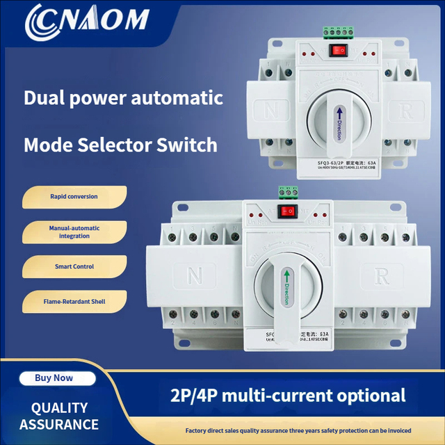 Wholesale Dual Power Automatic Mode Selector Switch 2P/4P  Automatic Transfer Switching Controller
