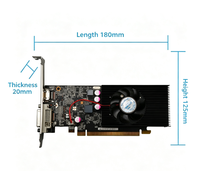 Carte graphique MAXSUN GT1030 4 Go DDR4, profil bas, ventilateur unique, hauteur 125 mm, cœur 16 nm, TDP 30 W, pour PC de bureau et vidéo