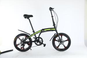 Vélo pliant 20 pouces en alliage <span class=keywords><strong>de</strong></span> magnésium, roue monobloc, frein à disque, 7 vitesses, cadre en acier, vélo <span class=keywords><strong>de</strong></span> banlieue pour adulte, capacité <span class=keywords><strong>de</strong></span> charge 150 kg - Product Image 2