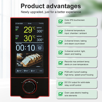 IP68 Resistente al Agua Universal ±1 ° Controlador de Horno con Pantalla Táctil IPS de 7 Pulgadas y Precisión de Temperatura en Grados Celsius para Varios Hornos