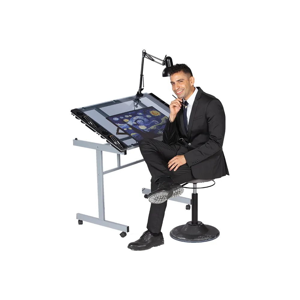 Стеклянный стол для рисования Eisdir DT2, регулируемый стол для рисования, студийный стол для творчества