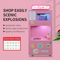 Machine à Vente Automatique de Barbe à Papa, Petite et Entièrement Automatique, avec Fonction SDK, Options de Paiement Multiples, Écran LED/LCD