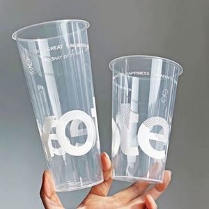 Gobelets en plastique jetables de qualité supérieure 2026, 90 mm, en PP, avec logo personnalisé, de qualité alimentaire, pour boissons, thé au lait, jus, café - Product Image 4