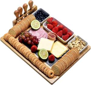 Ensemble de planche à fromage en bambou avec coupeur Vietnam Fournisseur de gros Premium Taille M Ustensiles de cuisine Blocs à découper - Product Image 1