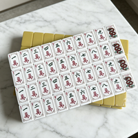 Juego de Mahjong de Lujo Personalizado con 160 Fichas de Mahjong Personalizadas, Juego de Mahjong Americano Grabado para Entretenimiento Familiar y Club