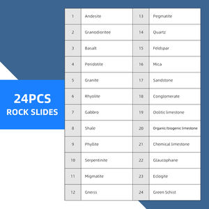 Piedra de molienda Mineral de 30 micras de espesor, secciones delgadas de roca de 24 piezas, recursos didácticos, diapositivas preparadas para lecciones de Geografía - Product Image 4