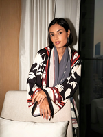 Ensemble Abaya Ouverte Imprimée de Luxe Hafizah avec Hijab à Motif Floral, Kimono Kaftan de Dubaï, Robe Longue Cardigan Modeste pour Femmes Musulmanes