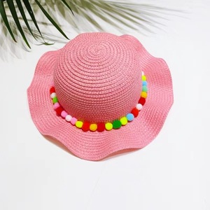 Bebé colorido niños sombreros de paja al por mayor playa visera verano sombreros de paja gorras viaje niños Surf sombrero de paja - Product Image 5