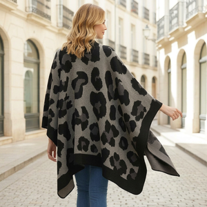 Stylish Color Block Fringe <b>Poncho</b> <b>Wrap</b> for Women Open Front Striped Shawl Casual Layering Cape - Product Image 5