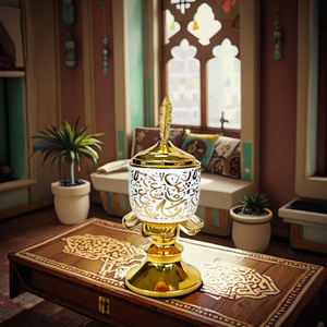 Ramazan ve Eid süslemeleri için 642002 arapça seramik tütsü brülör 9x14cm parti yapımcısı marka - Product Image 1