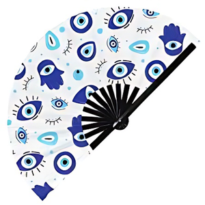 Éventails pliants en bambou personnalisés de grande taille pour festivals, raves, spectacles de danse, mariages et cadeaux – Vente en gros - Product Image 5