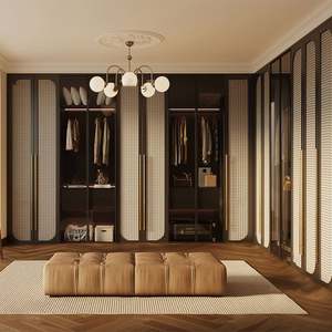 Premium Modern Luxury Acrylic Finish Walk-in Closet Custom <b>LED</b> <b>Lighting</b> Design Glass Bedroom Storage Solution Wardrobe Cabinet - Product Image 3