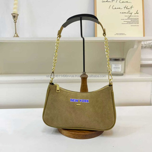 Túi đeo vai da lộn nâu nhỏ thời trang vintage sang trọng năm 2025 dành cho nữ - Product Image 4