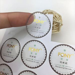 Custom Printed PVC Waterproof Transparent <b>Stickers</b> with Gold Foil Embossing for Supermarket Use - Product Image 2