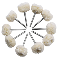 Brosse de polissage en laine de 3mm 2.35mm Dremel Accessoires Meulage Roue de polissage Tête de meuleuse Perceuse Accessoires pour outils rotatifs