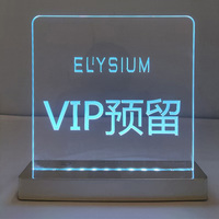 Support d'affichage LED en acrylique personnalisé pour numéros de table de mariage et de Noël avec batterie rechargeable et base en plastique