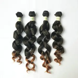 100% fibre résistante à la chaleur synthétique armure cheveux packs cheveux 4 faisceaux armure synthétique africaine d'extension de cheveux diva curl 4 pièces T1bbug