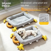 Lit pour chien en velours en forme de grenouille, design universel toutes saisons, portable, intérieur spacieux, imperméable et respirant