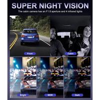 Nouvelle caméra de tableau de bord de voiture 3,2 pouces 4 caméras HD 4 canaux 1080P avec WIFI intégré, vision nocturne HD, capteur G, DVR de voiture D88S