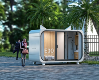 Maison conteneur préfabriquée en structure acier, modèle Apple Cabin, bureau modulaire moderne en kit, pour extérieur et jardin, modèle E30