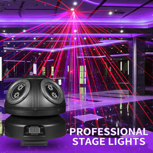 Projecteur <span class=keywords><strong>LED</strong></span> mobile 60W en forme de champignon avec 5 lasers rouges et bleus, projection DMX512, Ra90, en alliage d'aluminium, pour scène professionnelle, DJ, discothèque, fête - Product Image 6
