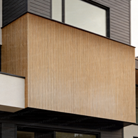 Revêtement mural moderne en WPC, panneau composite bois-plastique co-extrudé, imperméable, haute qualité, pour villa et hôtel