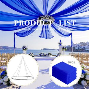 Kit de draperie de plafond vert sauge, 6 rideaux en voile <span class=keywords><strong>suisse</strong></span> de 20 pieds avec anneaux de suspension de 60 cm - Product Image 4