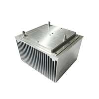 Dissipateur thermique en aluminium extrudé 6063, usiné CNC avec goujon de fixation et goupille de positionnement pour onduleur IGBT