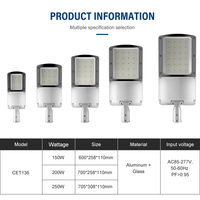 Lampadaire LED extérieur en aluminium OEM ODM, étanche IP65, pour routes, autoroutes, parkings, travaux municipaux, 90W 120W 150W 200W 250W