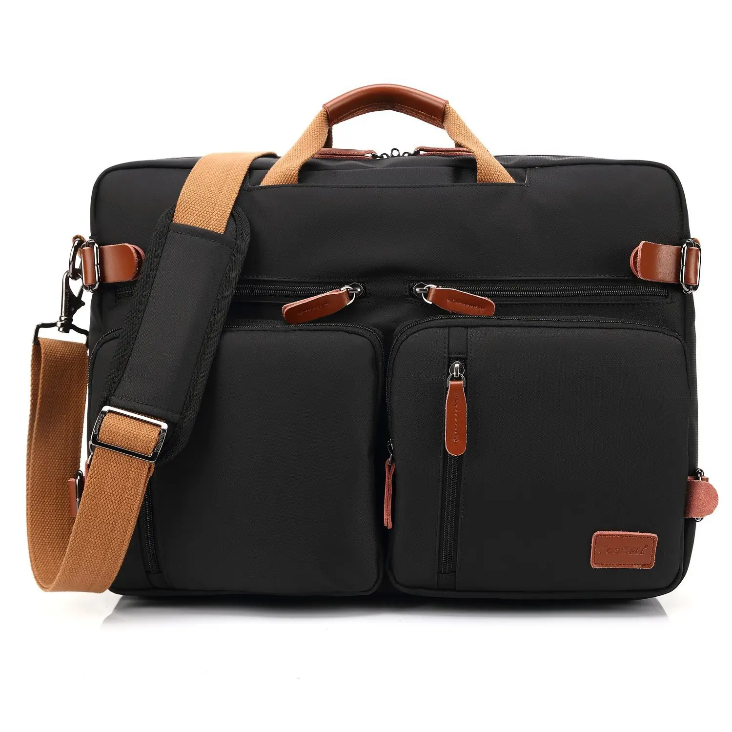 Black brinch branded unisex messenger briefcase nylon 15.6 inch executive waterproof men laptop backpack Office Business bag