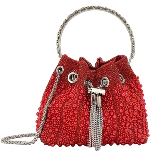 Elegante bolso tipo cubo con diamantes de imitación y correa de cadena, brillante bolso de mano para fiestas, graduaciones y cócteles. - Product Image 1