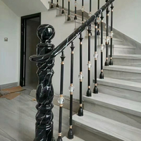 Garde-corps d'escalier et de balcon DIY en aluminium et acier inoxydable, résistant à la rouille, design Ferme de Luxe, pour Hôtels et Villas