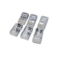 UTP RJ45 8P8C Modular Plug RJ45 jaringan Modular 8P8C Plug Cat.6 Cat.5E RJ45 kabel LAN konektor