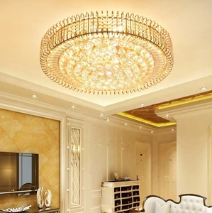 Offre Spéciale Lustre Lumière salle à manger salon Or Rond Moderne luxe Cristal Plafonnier - Product Image 3
