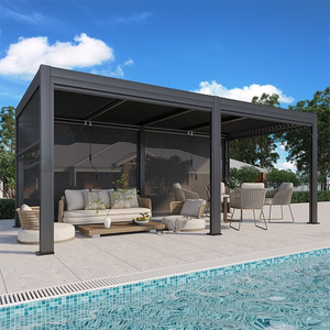 Pérgola Bioclimática de Aluminio de Alta Calidad con Techo de Lamas Motorizado Impermeable para Jardín 5x3 - Product Image 6