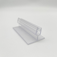 Profilé d'extrusion en PVC transparent profilé pour bande de données d'étiquette de prix et clip de bord de rayonnage pour gondole de supermarché