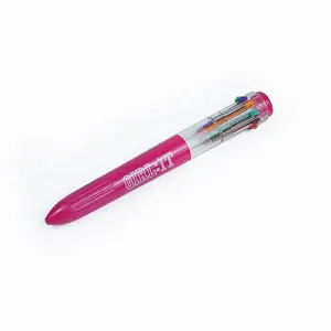 Promotional Plastic 10 in 1 Multicolor Ball Pen for Company
